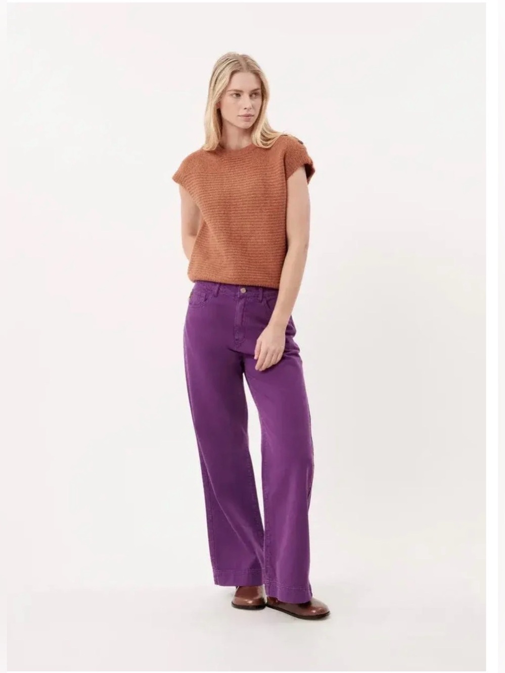 FRNCH Aline Trousers
Purple Jeans 100% cotton